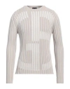 Giorgio Armani Man Sweater Light Grey Size 40 Cotton, Silk