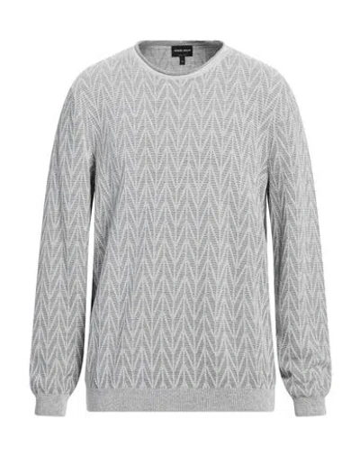 Giorgio Armani Man Sweater Light Grey Size 46 Viscose, Virgin Wool, Cotton