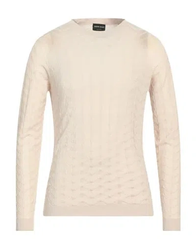 Giorgio Armani Man Sweater Light Pink Size 48 Virgin Wool, Polyester