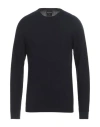 Giorgio Armani Man Sweater Midnight Blue Size 42 Cotton, Cashmere, Silk In Black