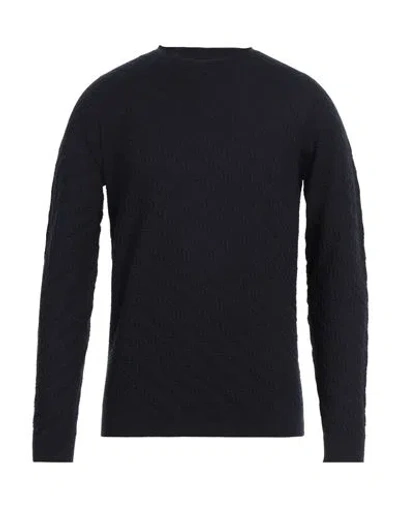 Giorgio Armani Virgin-wool, Crew-neck Jumper In Navy Blue
