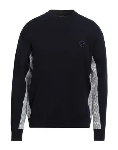 Giorgio Armani Man Sweater Midnight Blue Size 42 Cotton, Silk