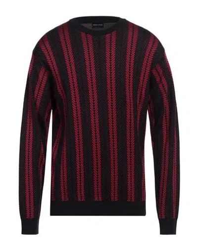 Giorgio Armani Man Sweater Midnight Blue Size 46 Viscose, Virgin Wool, Silk
