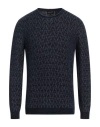 Giorgio Armani Man Sweater Navy Blue Size 46 Viscose, Virgin Wool, Cotton