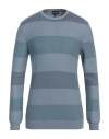 Giorgio Armani Man Sweater Pastel Blue Size 44 Virgin Wool In Blue