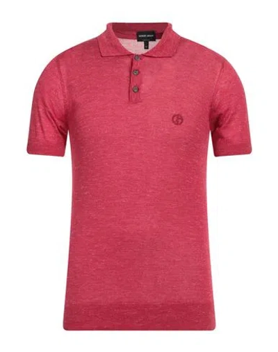Giorgio Armani Man Sweater Red Size 38 Silk, Cashmere, Linen