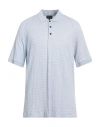 Giorgio Armani Man Sweater Sky Blue Size 46 Viscose, Cashmere, Elastane In Blue