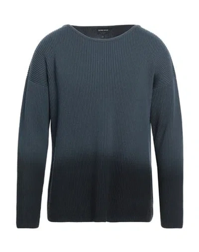 Giorgio Armani Man Sweater Slate Blue Size 46 Virgin Wool