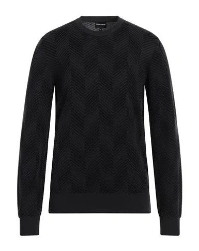 Giorgio Armani Man Sweater Steel Grey Size 46 Virgin Wool, Viscose