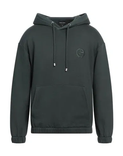 Giorgio Armani Man Sweatshirt Dark Green Size 48 Cotton, Cashmere, Viscose, Polyamide, Polyester