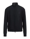 Giorgio Armani Mesh Bomber Jacket In Blue
