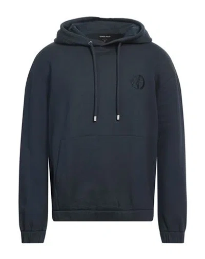 Giorgio Armani Man Sweatshirt Midnight Blue Size 50 Cotton, Cashmere, Viscose, Polyamide, Polyester