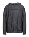 Giorgio Armani Man Sweatshirt Navy Size 46 Virgin Wool, Cotton, Cashmere, Elastane In Black