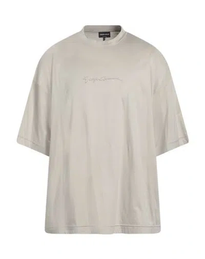 Giorgio Armani Man T-shirt Beige Size 42 Cotton In Neutral
