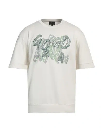 Giorgio Armani Man T-shirt Beige Size 40 Cotton, Polyester