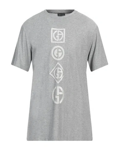 Giorgio Armani Man T-shirt Light Grey Size 42 Viscose