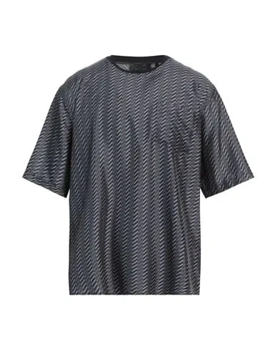 Giorgio Armani Man Shirt Midnight Blue Size Xs Silk, Viscose