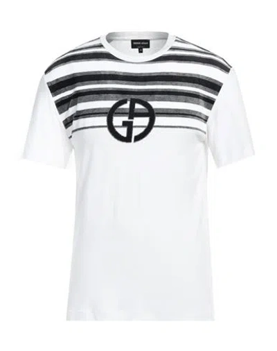 Giorgio Armani Man T-shirt White Size 46 Viscose