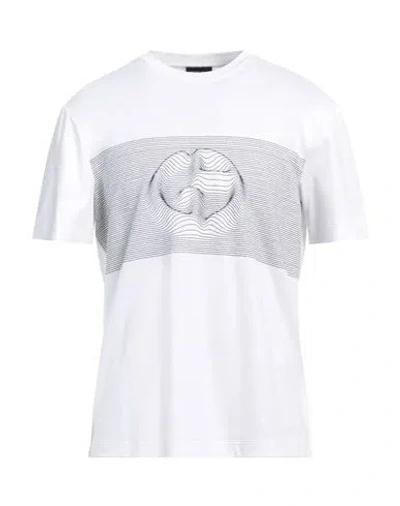 Giorgio Armani Man T-shirt White Size 44 Cotton, Viscose