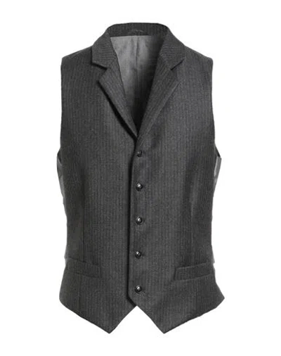 Giorgio Armani Man Tailored Vest Grey Size 44 Virgin Wool, Cashmere, Polyamide, Elastane In Gray