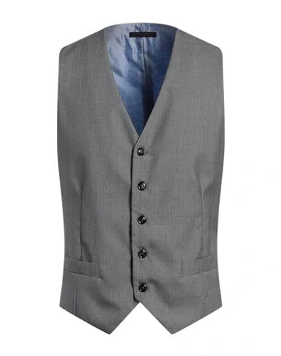 Giorgio Armani Man Tailored Vest Grey Size 38 Virgin Wool, Silk
