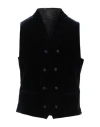 Giorgio Armani Man Tailored Vest Midnight Blue Size 46 Viscose, Cupro, Elastane In Black