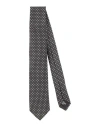 Giorgio Armani Patterned-jacquard Silk Tie In Black