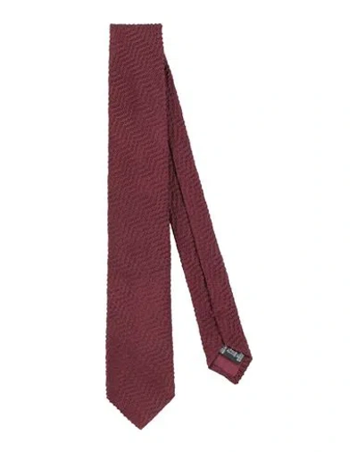 Giorgio Armani Man Ties & Bow Ties Burgundy Size - Silk, Acrylic In Red