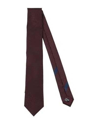 Giorgio Armani Man Ties & Bow Ties Burgundy Size - Silk In Red