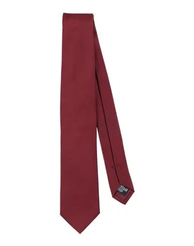 Giorgio Armani Man Ties & Bow Ties Burgundy Size - Silk In Red