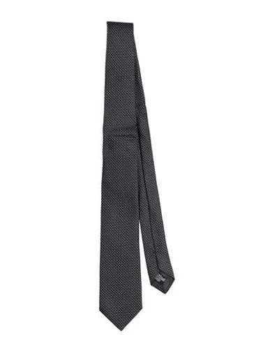 Giorgio Armani Man Ties & Bow Ties Charcoal Size - Silk In Grey