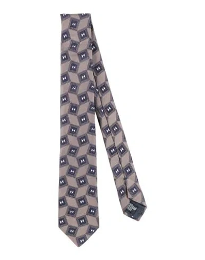 Giorgio Armani Man Ties & Bow Ties Taupe Size - Silk In Grey