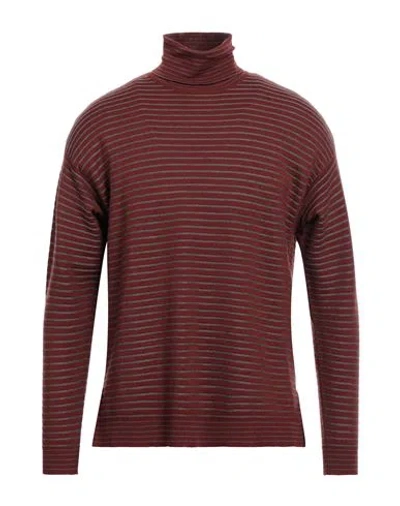 Giorgio Armani Man Turtleneck Brown Size 44 Virgin Wool, Silk, Cashmere