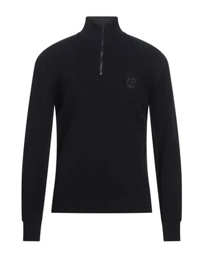 Giorgio Armani Man Turtleneck Midnight Blue Size 44 Virgin Wool