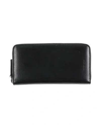 Giorgio Armani Man Wallet Black Size - Calfskin