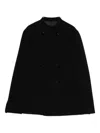 Giorgio Armani Mandarin-collar Double-breasted Jacket In Black