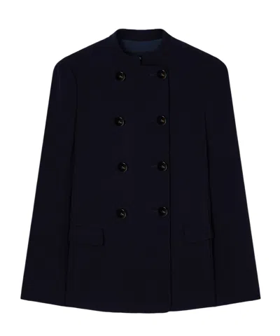 GIORGIO ARMANI MANDARIN-COLLAR DOUBLE-BREASTED JACKET
