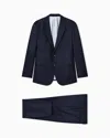 Giorgio Armani Manhattan Line Single-breasted Suit In Houndstooth Wool And Cashmere In Gray