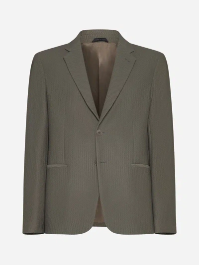 GIORGIO ARMANI MATELASSE’ SILK SINGLE-BREASTED BLAZER