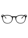Giorgio Armani Matte Black Acetate Glasses In Black