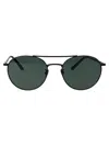 Giorgio Armani Matte Black Steel Sunglasses In Black