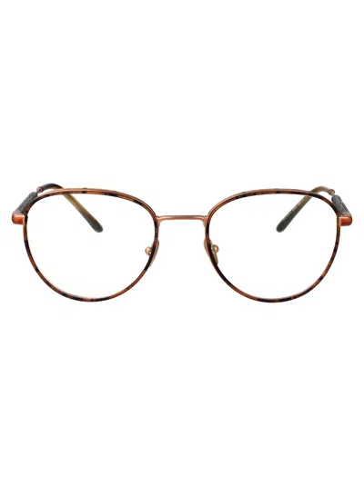 Giorgio Armani Matte Bronze Steel Sunglasses In White