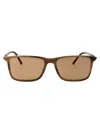 Giorgio Armani Matte Brown Acetate Sunglasses In Brown