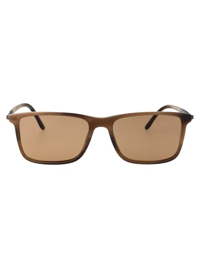 Giorgio Armani Matte Brown Acetate Sunglasses