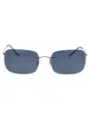 Giorgio Armani Matte Gunmetal Metal Sunglasses In Blue
