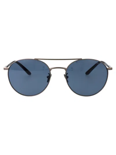 GIORGIO ARMANI GIORGIO ARMANI MATTE GUNMETAL STEEL SUNGLASSES