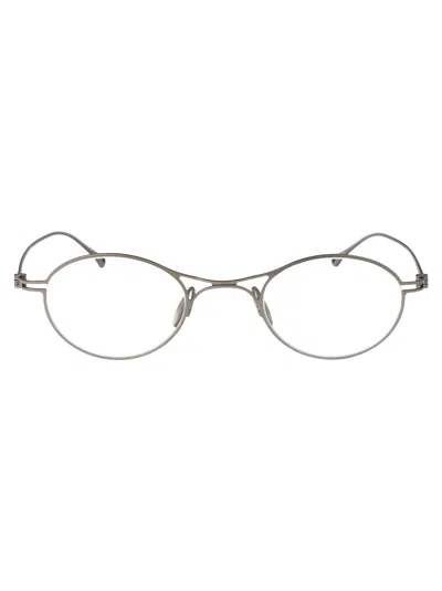 Giorgio Armani Matte Silver Titanium Sunglasses In Metallic