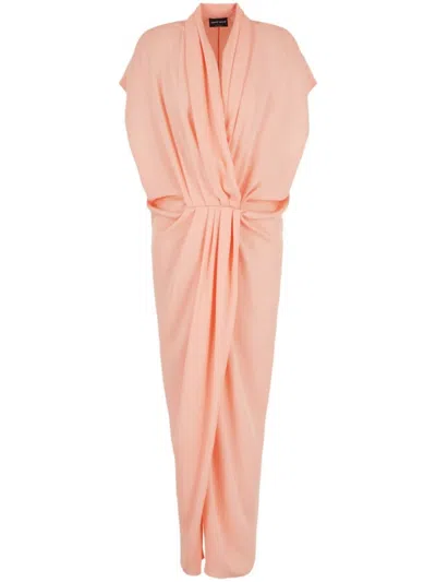 GIORGIO ARMANI MAXI DRESS WITH DRAPED FRONT