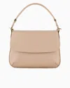 Giorgio Armani Official Store Medium La Prima Soft Baguette Bag In Nappa Leather In Beige