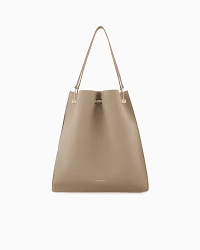Giorgio Armani Medium Shopper Bag In Pebbled Leather